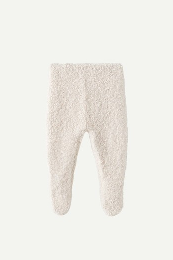  Bouclé Knit Footed Leggings  from Zara