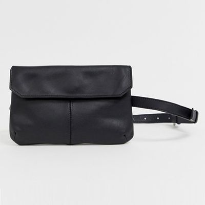 Flat Leather Bum Bag from Asos Design