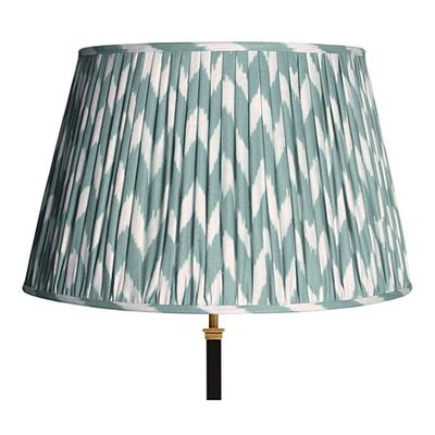 45cm Straight Empire Gathered Lampshade In Eau De Nil Linen