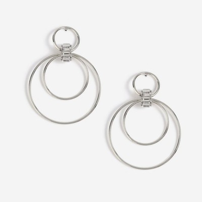 Crystal Stud Hoop Drop Earrings from Topshop
