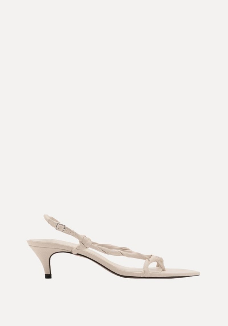 Ruched Strips Sandals 