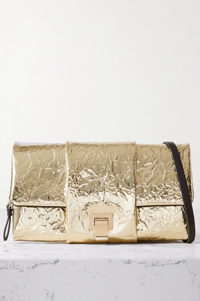 Flip Metallic Textured-Leather Shoulder Bag from Proenza Schouler