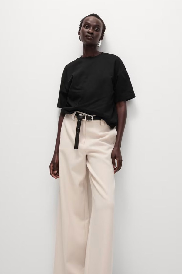 Pure Cotton Crew Neck Boxy T-Shirt