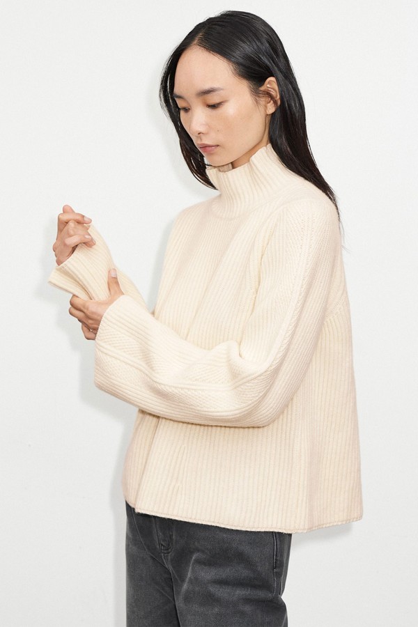 Merino Cashmere Rib A-Line Jumper from ME+EM