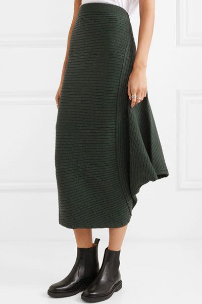 Infinity Ribbed Merino Wool Skirt from JW Anderson