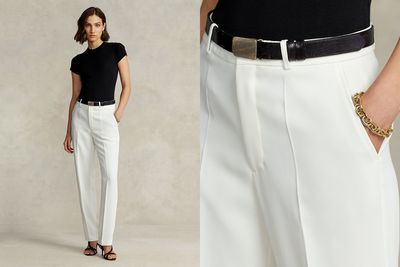 Satin Straight-Leg Trouser, £212 (were £265)