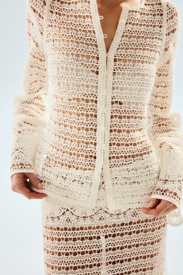 Crochet-Look Cardigan from H&M