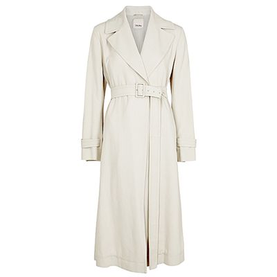 Mila Off-White Belted Twill Coat from ‘S Max Mara