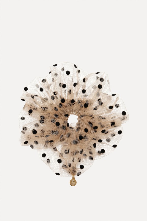 Juliette Polka-Dot Tulle Scrunchie from Lelet NY