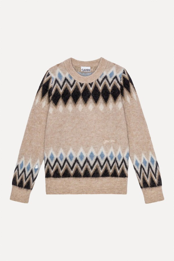 Fine Brushed Alpaca Jumper from Ganni