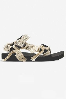 Trekky Fun Leopard-Print Woven Sandals from Arizona Love