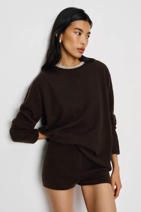 Effie Cashmere Micro Shorts from Reformation