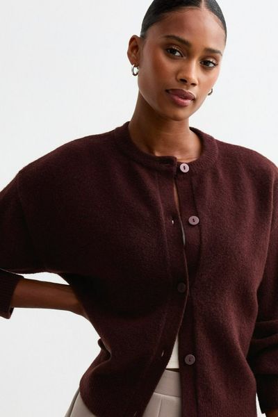 Soft Knit Crew Neck Cardigan