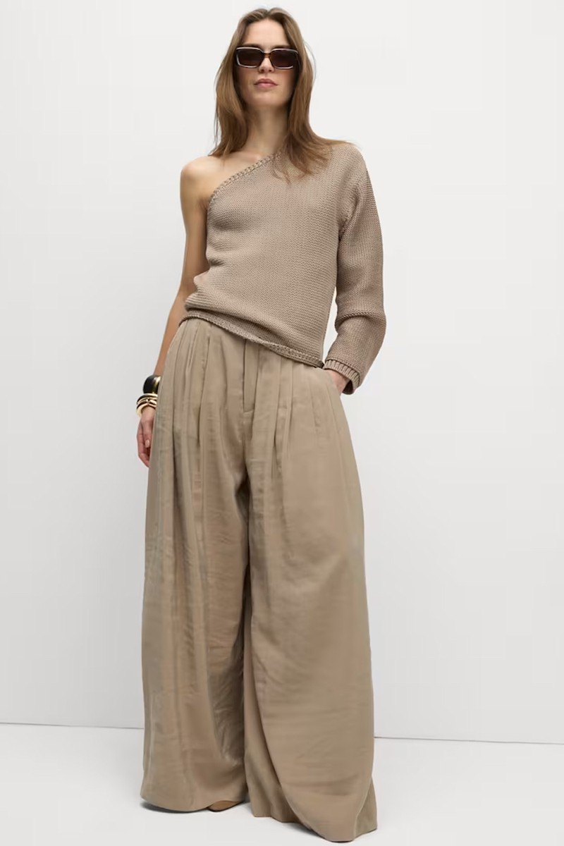 Pleated Palazzo Trousers