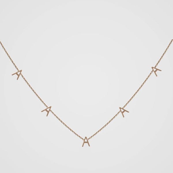 Charmed Letter Necklace from Aurum + Grey