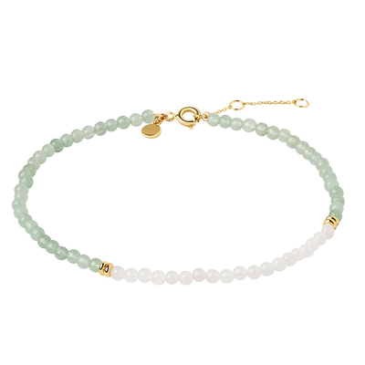 Harmony Aventurine Anklet In Gold from Astrid & Miyu