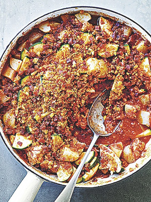 Chicken With Chorizo Crumb