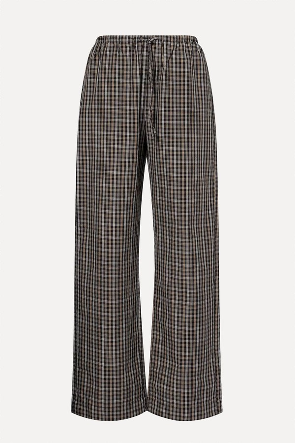 Checked Cotton Trousers from Róhe