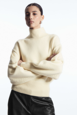 Funnel Neck Waisted Wool Jumper from COS