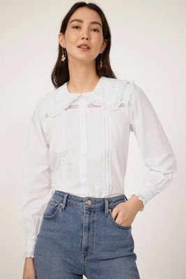 Cotton Frill Collar Shirt