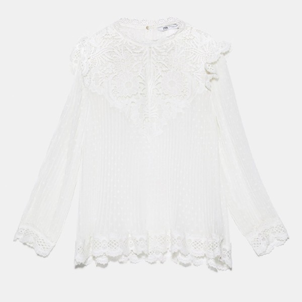 Embroidered Blouse from Zara