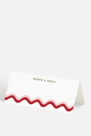 Diagonal Rick Rack Place Card from Papier