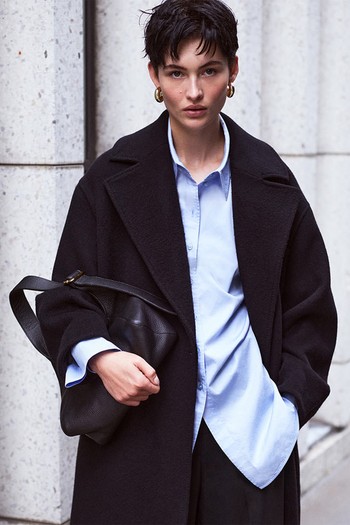 Oversized Double Breasted Wool Coat