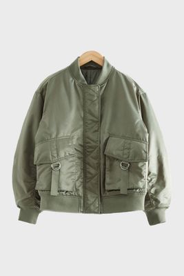 Oversized Satin Flight Jacket from & Other Stories