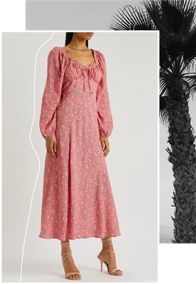 Olimani Floral-Print Midi Dress from £285