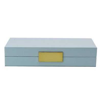 Light Blue Lacquer Box With Gold