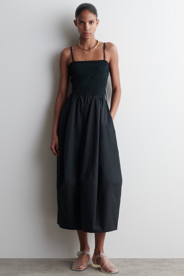 Smocked Midi Dress