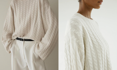Noa Cable Knit Sweater, £295 | Almada Label