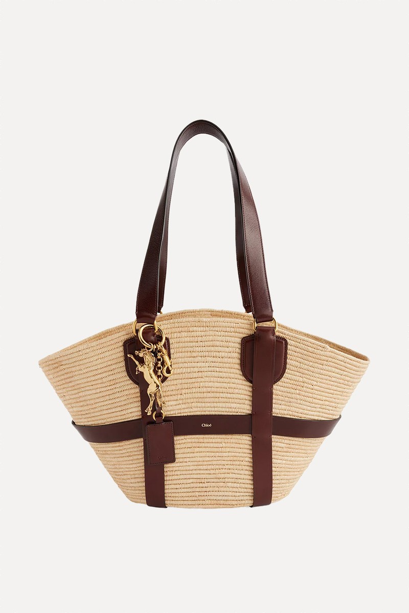 Kerala Charms Raffia Tote Shoulder Bag from CHLOÉ