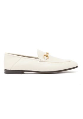 Brixton Collapsible-Heel Leather Loafers from Gucci