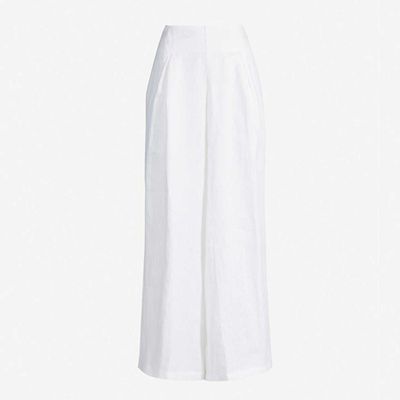 Meridian Wide High-Rise Linen Trousers from Faithfull The Brand
