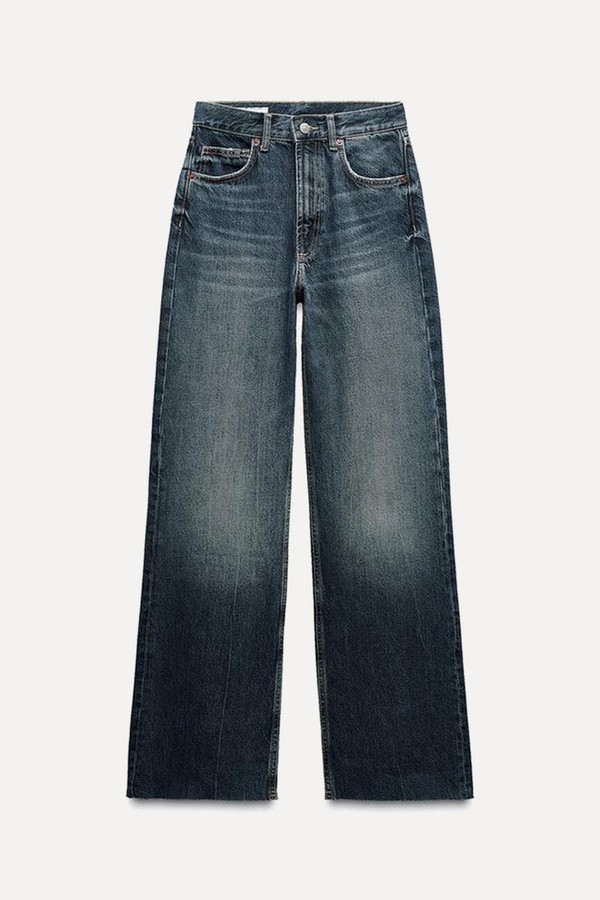 Trf High-Waist Wide-Leg Full-Length Jeans from Zara