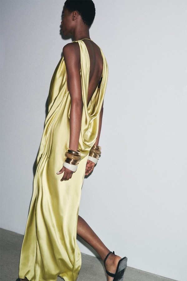 Flowing Satin Dress