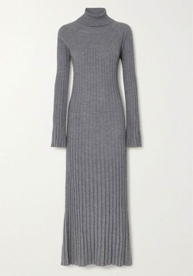 Ribbed Wool Turtleneck Maxi Dress from LouLou Studio