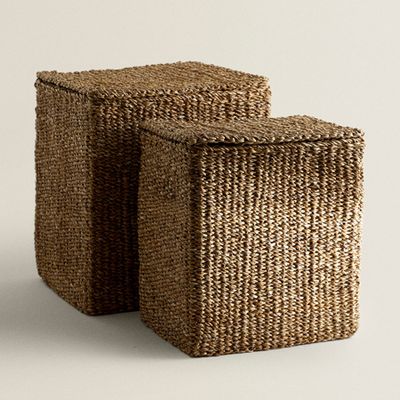 Rectangular Basket With Lid from Zara Home