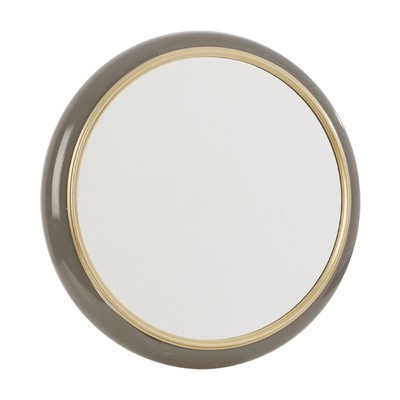 Grey Round Mirror