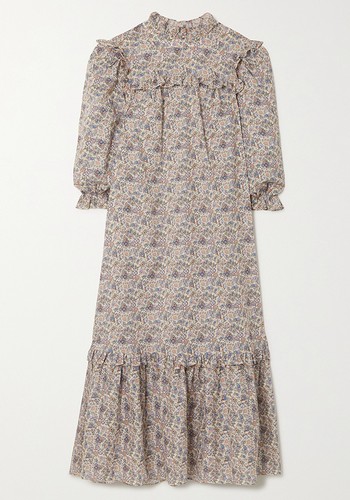  Estelle Ruffled Floral-Print Cotton-Voile Midi Dress from Rixo