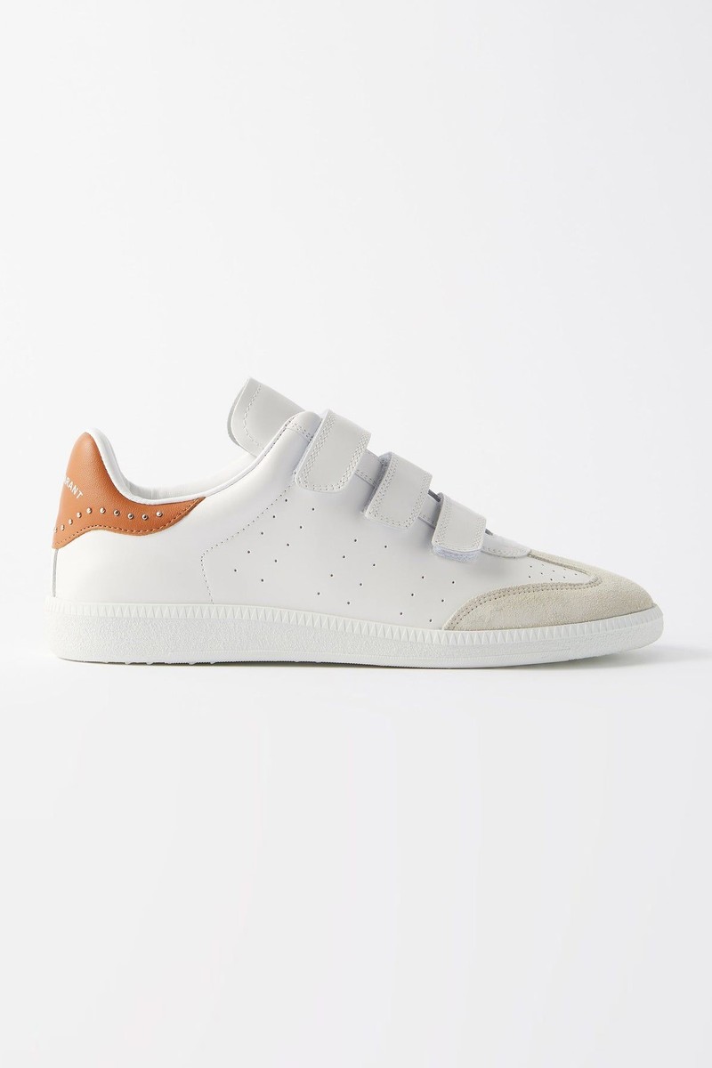 Beth Velcro-Strap Leather & Suede Trainers from Isabel Marant