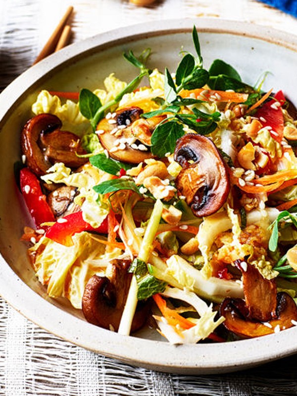 Crunchy Asian Mushroom Salad