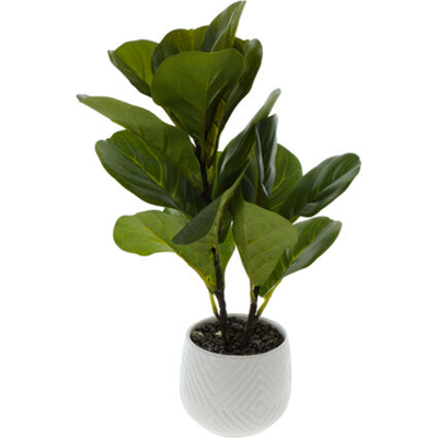 Green Artificial Plant & Vase 