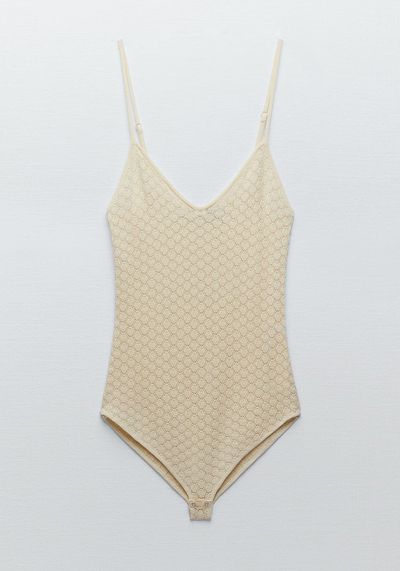 Pointelle Knit Bodysuit  from Zara