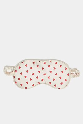 Sleeping Mask In Red Heart Print from Monki 