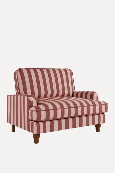 Beatrice Two Tone Woven Stripe Snuggle Chair  from Dunelm