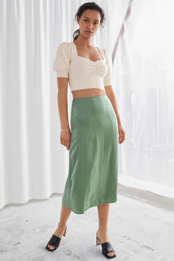 Satin Cupo Midi Skirt from & Other Stories