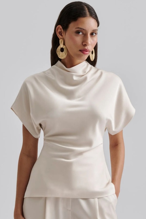 Otilia Top Draped Half Polo Top from MALINA