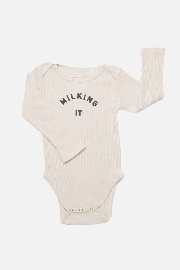 Milking It Cotton-Blend Bodysuit from CLAUDE & CO 